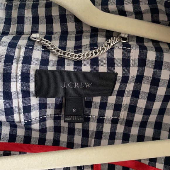 J. Crew Motorcycle jacket in gingham - Picture 9 of 11